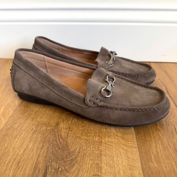 Taos Footwear "Bit Moc" Suede Leather Loafer - Brown | Size 8.5 - Picture 6 of 10